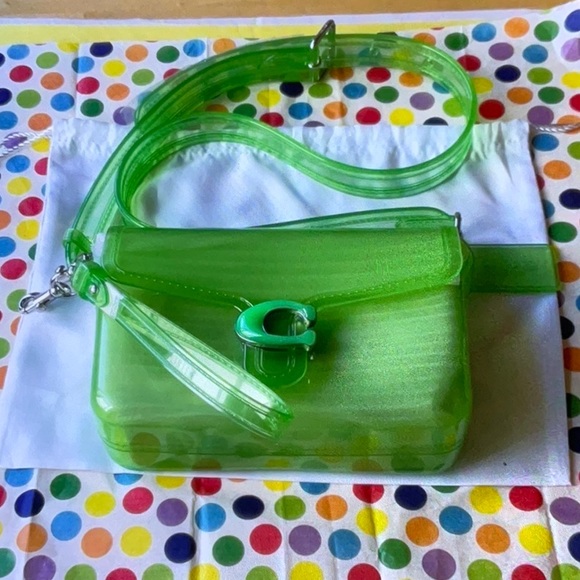 💚 COACH GREEN JELLY TABBY 💚 NWT - Picture 7 of 15